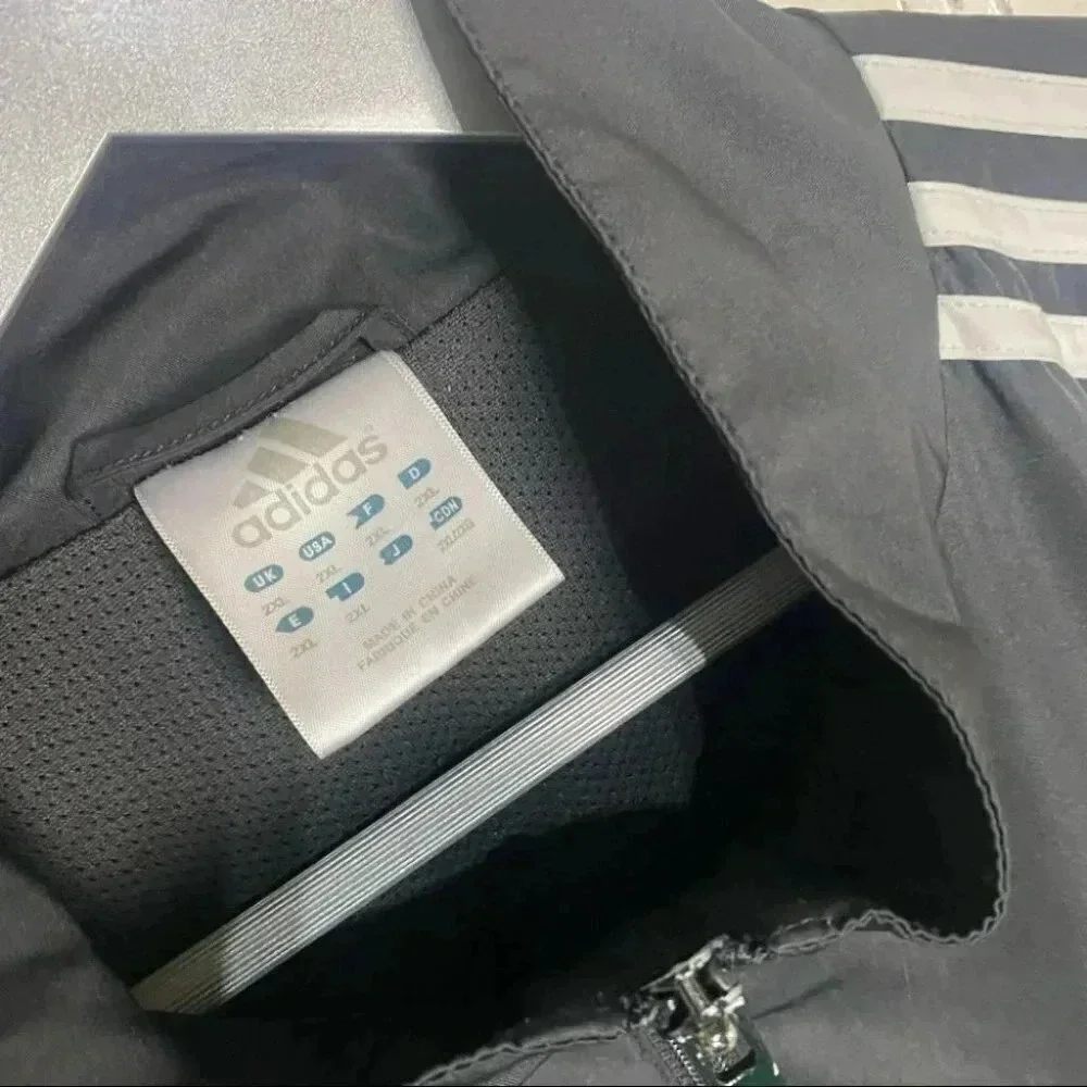 Adidas NY Mets Track Jacket 2XL Black MLB Climalite Full Zip 3-Stripes Mens - Picture 7 of 7